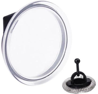 F Fityle Milk Frother Lid Milk Frother Lid Cover with Replacement Whisk Sturdy Frother Lid for Coffee Stores Family Milk Creamer Latte, for Aeroccino 4