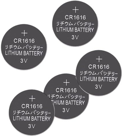 Hrtyvhin 5pcs Long CR1616 3V Monedas Pilas Paquete Poppelknopf Baterías para Electrónica