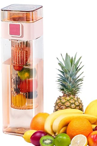 Fmzrbnih Fruit Infuser Water Bottle - Leakproof Portable Bottle, Lid & Carry Strap | Healthy Hydration Solution with Built-In Chamber, Bpa-Frree Reusable Jug for Fitness, Yoga, or Daily Routine