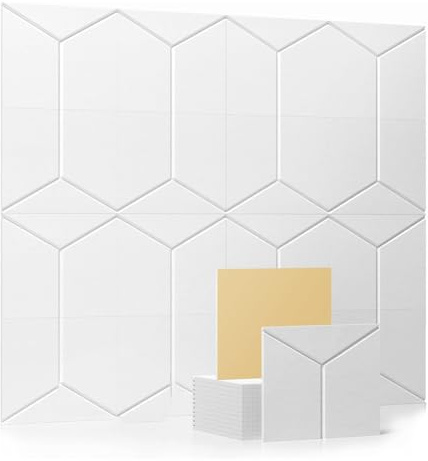 Rersduyt 12 Pack Sound Proof Panels,Y-Shape Self-Adhesive Acoustic Wall Panels,12x11x0.4Inch,for Home Office & Gaming Room
