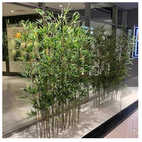 JYHHCYS Bambú Árboles Artificiales Poste De Bambú Artificial con Hojas De Seda para Cercas De Privacidad En Interiores Y Exteriores, Plantas Artificiales(100 bamboos,Tall 3.9ft/1.2m)