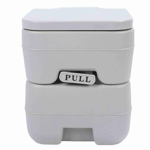 Yctze Toilettes Portables avec capacité de Charge de 440 LB - 12 L et Chasse d'eau avec Pompe à Piston pour Les Aventures de Camping en Voiture, en Bateau et en Camping-Car (20L)
