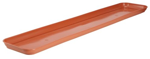 KADAX Soucoupe de 80 cm pour jardinière Evron - Rectangulaire - En plastique - Soucoupe de pot de fleurs pour jardinière de balcon - Terre cuite