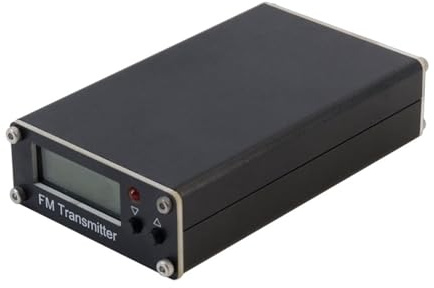 Fafeicy FM-sändare, 0,5W Digital Skärm Stereo FM-radiosändare 76-108MHz Justerbar Frekvens 2000m Räckvidd, med Typ C-ingång, för Telefon PC MP3-spelare (Svart)