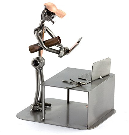Steelman24 Schraubenmännchen Ingenieur | Made in Germany,Handarbeit,Geschenkidee,Stahlfigur,Metallfigur,Metallmännchen