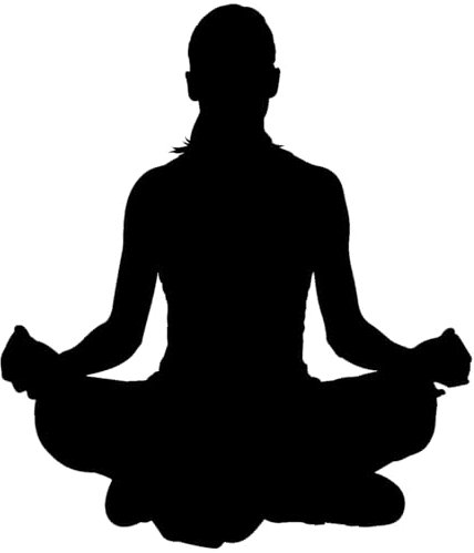 Samunshi® Autoaufkleber Yoga Padmasana Aufkleber 10 x 8,5cm schwarz