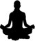 Samunshi® Autoaufkleber Yoga Padmasana Aufkleber 10 x 8,5cm schwarz
