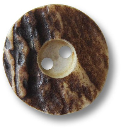 Knopfparadies - 6er Set echte Klassische echte Hirschhorn Knöpfe/Tracht/Trachtenknöpfe Ø 20mm