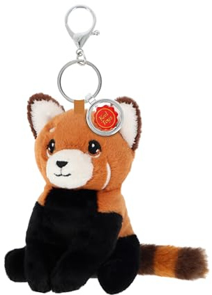 KEELTOYS - Porte-clés Peluche Panda Roux 12cm - Peluche 100% recyclée - Jouet écologique Keeleco pour Enfant