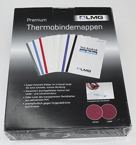 Thermobindemappen Schlitzstanzung m/w satin Vords. transparente Vorderseite 220g/m² 6 mm, 50 Stück