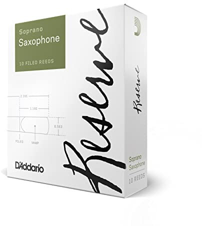D'Addario Reserve Soprano Saxophone Reeds, Strength 2.5, 10-Pack