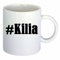 taza para café #Kilia Hashtag Raute Cerámica Altura 9.5 cm diámetro de 8 cm de Blanco
