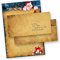 TATMOTIVE Briefpapier Weihnachten NORDPOL EXPRESS 500 Sets DIN A4 90g mit Umschläge OHNE Fenster für Briefe Weihnachten