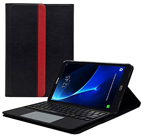 Sharon Galaxy Tab bis 10.1' (2016) Hülle mit Abnehmbarer Tastatur mit integrierter Multi-Touch-Funktion English Layout QWERTY Möglichkeit der spanischen Einstellung by leicke