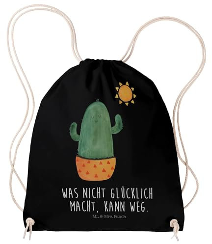 Mr. & Mrs. Panda Sportbeutel Kaktus Sonne - Geschenk, Tasche, Turnbeutel, Sportzubehör, Sporttasche, Kakteen, Sonnenschein, glücklich