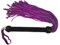 Premium Wildleder Flogger für Pferde-Training, Gerte Peitsche (18 weiche Wildlederschwänze) (lila) mit Wildleder bezogener Griff mit Handschlaufe