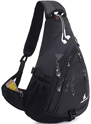 JSDing Sac de Poitrine Homme Femme | Sac Bandouliere Imperméable Grande Capacité 14 Ordinateur Portable | Sacoche Bandouliere Sac Triangle Sac a Dos pour Sport et Loisirs Randonnée
