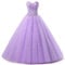 Zorayi Damen Liebsten Lang Tüll Formellen Abendkleid Ballkleid Festkleider Flieder Größe 56
