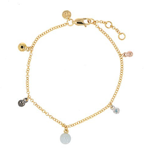 Armband Multicolor ca. 1,85 ct. gelbvergoldet 17-19 cm