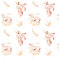murando Vlies Tapete Tiere Deko Panel Fototapete Wanddeko 10 m Tapetenrolle Mustertapete Wandtapete modern design Dekoration - Kaninchen Sterne Wolken beige e-B-0041-j-a
