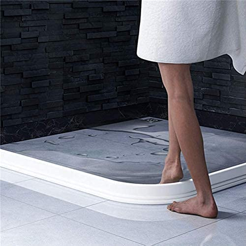 ALITAIYI Bad Wasserbarriere Silikonstreifen Duschwanddichtung, Flexibler Silikon-duschkabinen dichtungen, Bad Wassersperre Für Nass- Und Trockentrennung (200cm,Weiß
