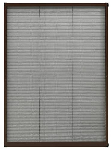 vidaXL Insektenschutz Plissee für Fenster Fliegengitter Dachfenster Mückengitter Mückenschutz Dachfensterplissee Aluminium Braun 80x120cm