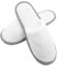 ZOLLNER 10 paires de pantoufles à usage unique blanches à bord gris – pantoufles en éponge pour voyage, spa et maison – semelle à picots antidérapante – bout fermé – taille unique – qualité hôtelière