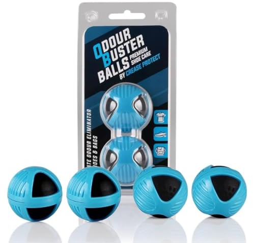 Odour Buster Balls | Palline Deodoranti per Scarpe, Sneakers, Borse Palestra e Armadietti | 60 Giorni di Freschezza | Riutilizzabili a Rotazione | Fragranza Fresca (2 Packs)