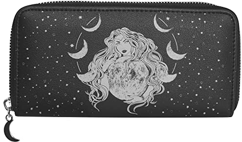 Ro Rox Selene Geldbörse Moon Phase Goddess Witchcraft Wicca Goth Kunstleder Geldbörse