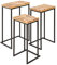 riess-Ambiente.de Mosaik Beistelltisch 3er Set Industrial 40cm Mangoholz Burned Finish Metall