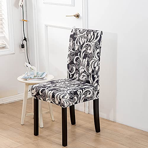 Stuhlhussen Barock Beige Stuhlhussen Schwingstühle Stretch Weiche Elasthan Stuhlbezug Waschbar Hussen für Stühle Abnehmbare Stuhlhusse Langlebig Universal Stuhlhussen 6er Set