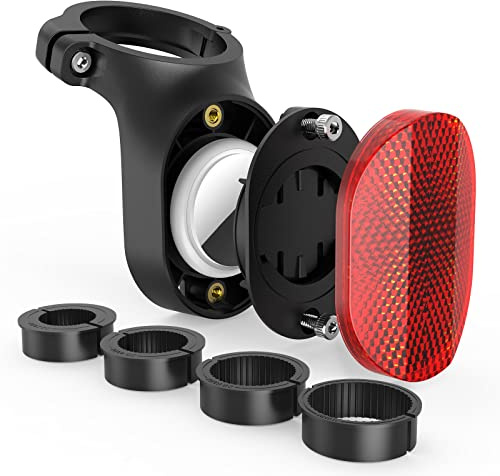 Airtag Bike Mount, Hidden Bicycle Seatpost Mount Compatible with Apple Airtags & Garmin Varia, Anti-Theft Air tag GPS Tracker Bike Reflector Holder for Mountain Bikes, Electric Bicycle, and Scooter
