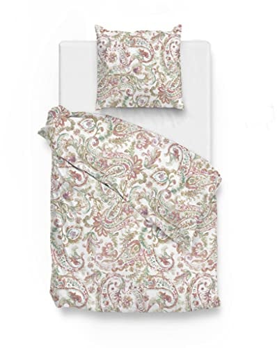 Zo!Home Mako-Satin Bettwäsche 155x220 Ladonna Multi rosa Paisley Ornamente