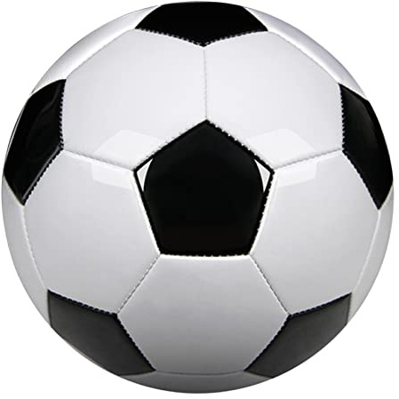 Lrtzizy GrößE 5 TrainingsbäLle PU Leder Schwarz FußBall FußBäLle Goal Team Atch TrainingsbäLle