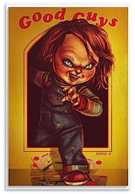 ELedvb Chucky Child's Play MovieCanvas Poster, dekoratives Gemälde, Leinwand-Wandposter und Kunstdruck, modernes Familienschlafzimmer-Dekor-Poster, 20 x 30 cm