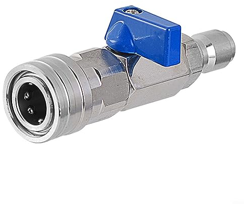 QOXEZY High Pressure Washer Ball Valve Kit,3/8 NPT Shut-Off Valve Thread Quick Connector Pipe Fittings for Agricultural Irrigation,Car Wash, Patio, Siding