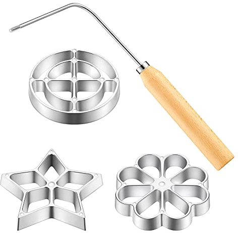 Wresetly Molde con Conjunto de Herramientas de Galletas de de Moldes de Hierro Fundido para Cocinar Cocina