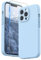 SURPHY Liquid Silicone Case for iPhone 13 Pro Case, Individual Protection for Each Lens Shockproof Rubber Full Body Thickened Design for iPhone 13 Pro 6.1 inch 2021 (Light Blue)