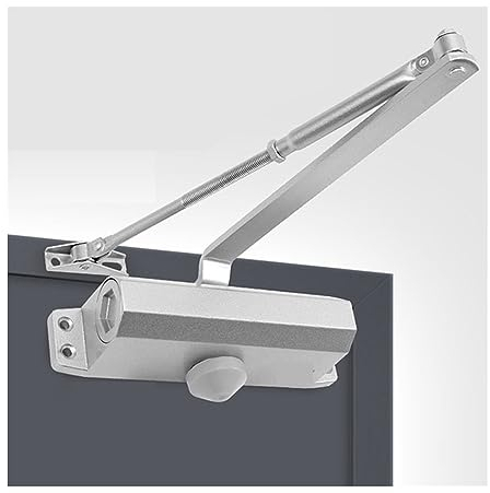 USKI Elektrischer Toröffner Automatische Türschließerfeder, hydraulischer Puffer, einstellbare Türstopper-Geschwindigkeit, Stummschaltung for 25 bis 105 kg (Color : S, Size : 1 UK)