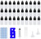 Dondeen 30 Stück Tropfflasche 10ml,Plastikflaschen Reiseflasche Quetschflaschen LiquidFlaschen,Trichter Etiketten Transfer Pipette Spritzen für Liquids (10ml)