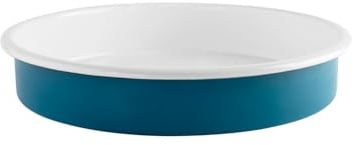 Sallys Emaille Ofenform - Ø32 cm, Ofenfest bis 230 Grad, Induktionsgeeignet, Aromaneutral (Petrol)