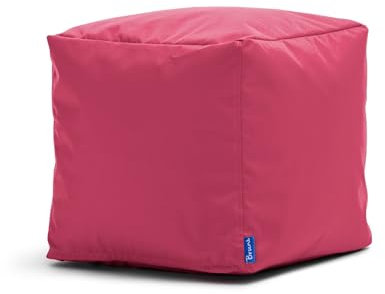 Bruni Sitzwürfel Cubo in Pink– 40x40x40 cm Sitzhocker aus Deutschland, Indoor- & Outdoor-Sitzcube, Fußhocker und Bodenkissen