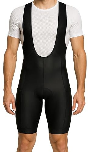 Wixen Elite Fahrrad-Trägerhose für Herren, strapazierfähige Performance-Reißverschlusstasche