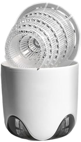 Macetas para orquídeas con agujeros, maceta de cerámica de imitación de doble capa que proporciona una buena circulación de aire, maceta transparente para orquídeas decorativa para estantería,