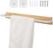 Qiannhee Portasciugamani in Legno senza Foratura Bianco 37cm Porta Asciugamani a Parete con Vite Portasciugamani senza Foratura in Metallo Portasciugamani per Ospiti per Bagno Cucina WC Lavabo