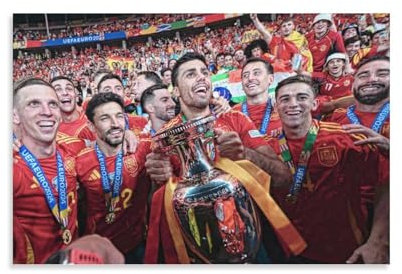 Poster Euro 2024 Champions Spanien, 96 Poster, Wandkunst, Gemälde, Leinwanddrucke, Dekor-Poster, Kunstwerke, 30 x 45 cm