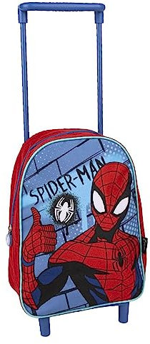 Marvel Spider-Man Rucksack mit Rollen, Avengers Design Schulrucksack, Spiderman Trolley Rucksack, Reiserucksack, Kindergeschenk