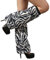 Sanrlo Calzini, scaldamuscoli da donna in pelliccia, invernali, pelosi, lunghi polsini per stivali, costume per feste, festival, spettacoli, giochi, Stampa Zebra#, Size reference picture