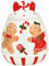 Vorratsdose Lebkuchenfigur aus Keramik 14 cm - Weihnachtliche Aufbewahrungsdose für Kekse & Süßigkeiten mit Deckel - Lebkuchenmännchen Keramikdose als Weihnachtsgeschirr, Weihnachtsdeko & Tischdeko