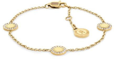 Tommy Hilfiger Jewelry Armband für Damen aus Edelstahl mit Charms, Verziert mit Kristallen - Erhältlich aus Gold, Rotgold oder Silber